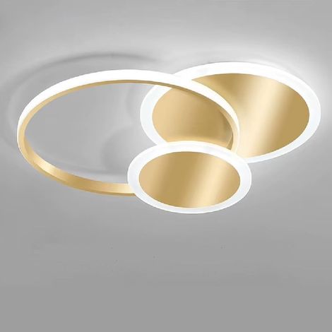 Trade Shop - PLAFONIERA LIGHT FREDDA LED CERCHI 38 W LEUCHTE FÜR SOFFITTO GOLD MODERN 50040 - (1/5)