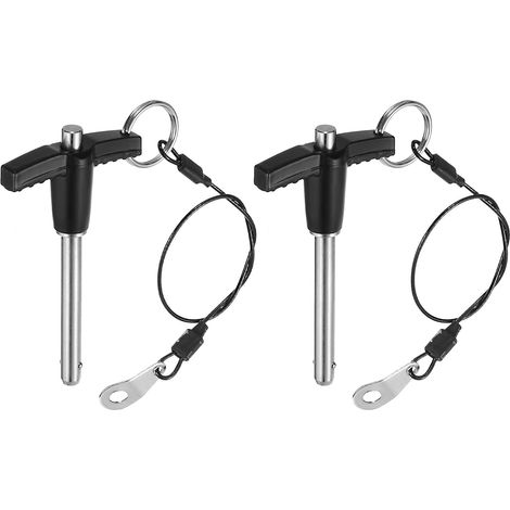 2Pcs Goupilles de Verrouillage de Poignée en T, 6mm x 40mm Longueur d'Utilisation Acier Inoxydable Bouton Poussoir à Libération Rapide (1/5)