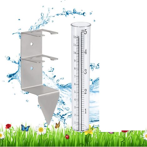 Außen-Regenmesser 13,6 cm, Niederschlagsmessgerät, kleiner frostsicherer Kunststoff-Regenmesser, geeignet für Gärten und Terrassen (1/5)