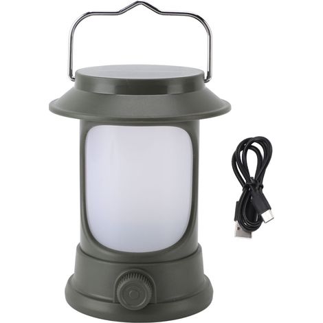 Ortviai Lanterne Solaire Portable pour Camping et Urgence – Rechargeable USB & Solaire, Légère et Étanche