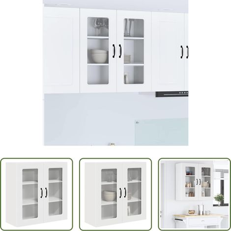 Küchenwandschrank - Küchenschrank Kalmar Weiß 80 x 31 x 80 cm Holzwerkstoff (1/5)