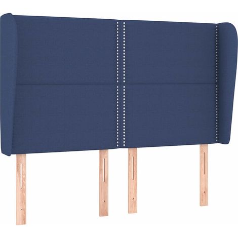 Maison Exclusive - Cabecero con orejas de tela azul 147x23x118/12 (1/5)
