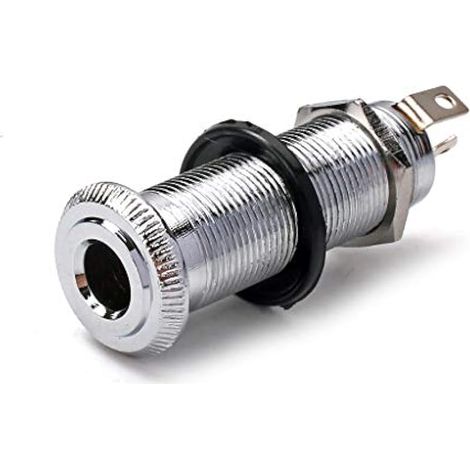 - Prise jack de sortie pour guitare électrique basse 6,35 mm - Chromé (1/5)