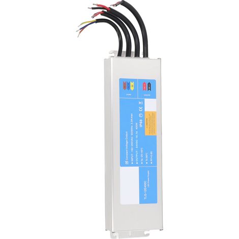 400-W-LED-Netzteil, IP68 wasserdicht, Niederspannungstransformator 180–264 V, DC-Ausgang 24 V 16,7 A (1/5)