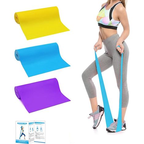 Widerstandsband-Set – Lange Trainingsbänder für Arme, Schultern, Beine und Gesäß – Dehnungsbänder für Physiotherapie, Fitnessstudio und Yoga (1/5)