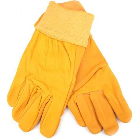 Gants jaune. Cuir et jardin. Taille 10. HanderGreen® (1/4)