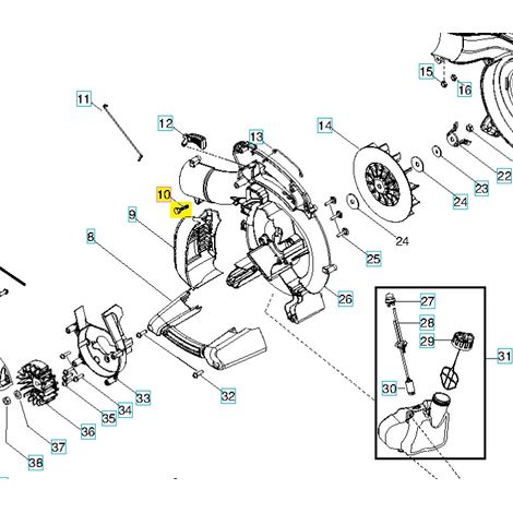 Vis de souffleur Husqvarna 125B 125BX McCulloch M320 GBV320 GVB345
