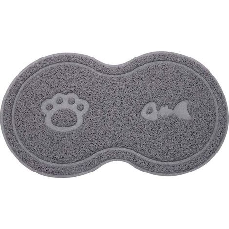 BUNTHAUS Tapis d'alimentation en silicone pour animaux, Tapis pour Gamelles de Chien Tapis d'alimentation PVC antidérapant imperméable pour animaux de compagnie pour chat et chien