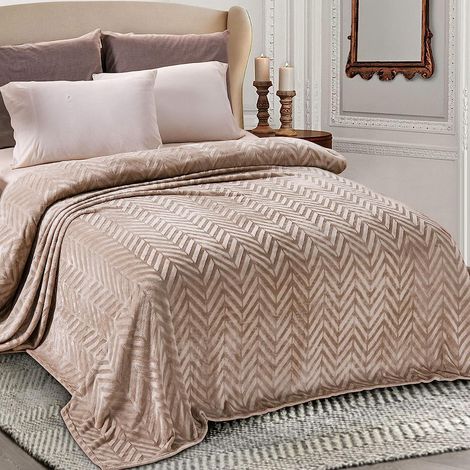 Couverture Polaire Plaid Jeté de Canapé, 220 x 240 cm (1/5)