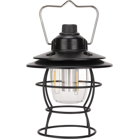 Vintage-LED-Campinglampe mit 3 Beleuchtungsmodi und USB-Netzteil