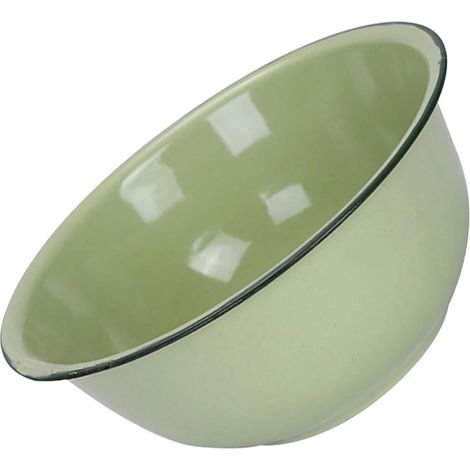Bol Vintage en Émail Vert Fruit Profond 26 Cm, Saladier Épais Cuisine et Service, Bol Polyvalent pour Mélanger et Conserver Les Aliments, Ustensile Maison Solide et Décoratif (1/5)