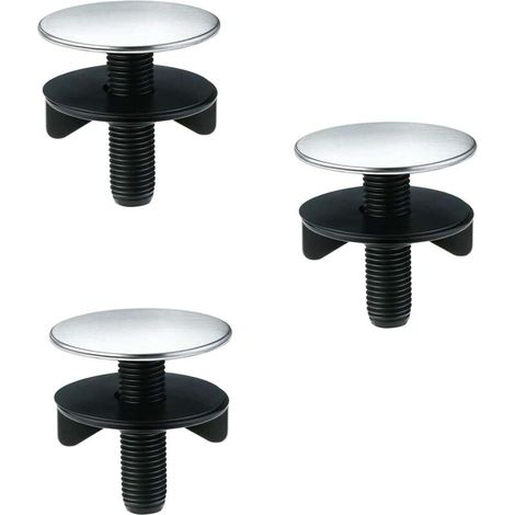 Cache-évier décoratifs en acier inoxydable pour trous d'évier de cuisine - Cache-trous à pied long (diamètre universel de 13 à 40 mm), lot de 2 (1/4)