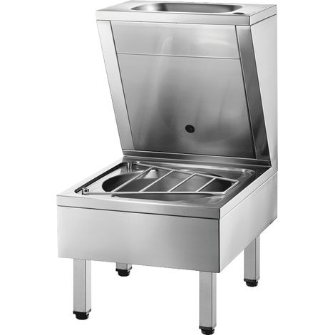 Delabie Ausgussbecken/Waschtisch-Kombi. bodenst. Edst. 1.4301 sat