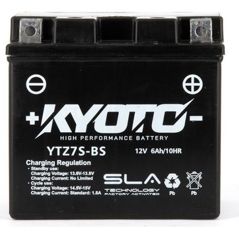 Batterie GTZ7S-BS SLA-AGM - Sans Entretien - Prête à l'Emploi - Equivalente YTZ7S-BS (1/2)