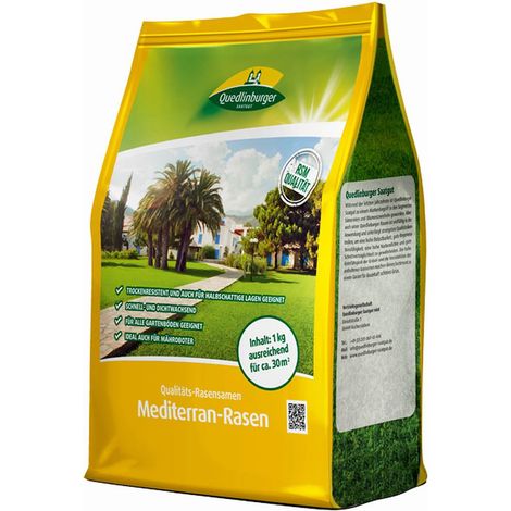 Quedlinburger KLBB Mediterran-Rasen 1 kg - Rasensamen