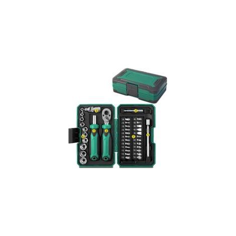 Lot de 40 tournevis à cliquet magnétiques avec embouts en alliage d'acier pour téléphones, ordinateurs portables, appareils photo, drones, montres (1/5)