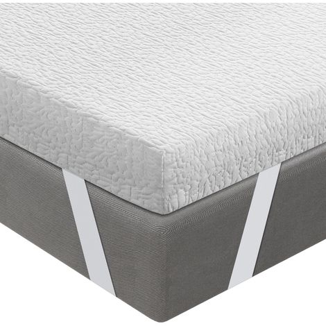 Removable Washable Memory Foam Mattress Topper 90x190cm (1/5)