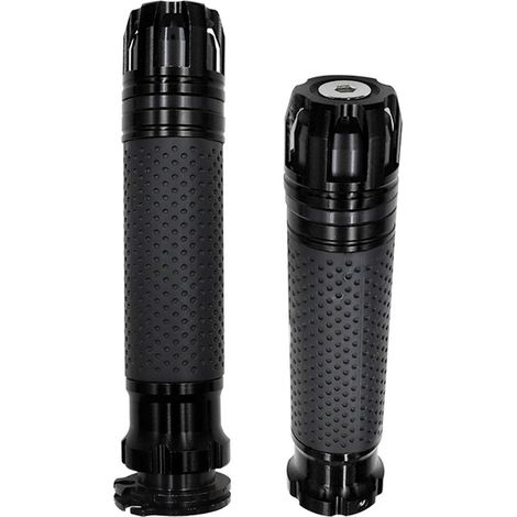1 paire poignées de guidon Divers accessoire de portail, en caoutchouc et aluminium, étanches, rotatives, pour moto custom vintage (1/5)