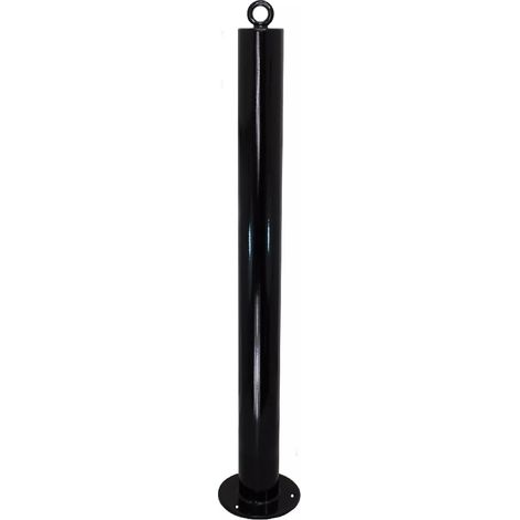Potelet fixe à boulonner 900F-76-B NOIR avec oeillet