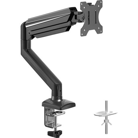 Support Ecran PC pour Moniteur LCD LED de 13 à 32 Pouces, Bras de Moniteur à Ressort à Gaz, Hauteur Réglable, VESA 75/100 mm, Inclinaison de ± 90°, Rotation de 360°, Capacité 2-9 kg, MD01A (1/5)