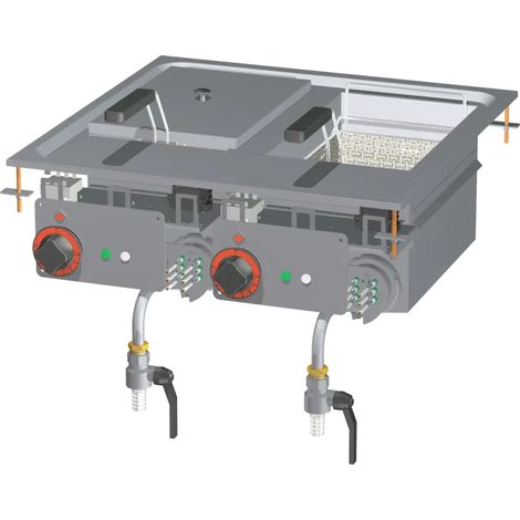 Friteuse drop-in électrique double 0,66 kW/l, 10+10 l 400 V RM - F2/10D-66ET - RM Gastro
