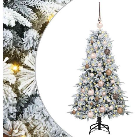 Sapin de Noël artificiel, à branches mobiles, blanc, 120 cm (1/5)