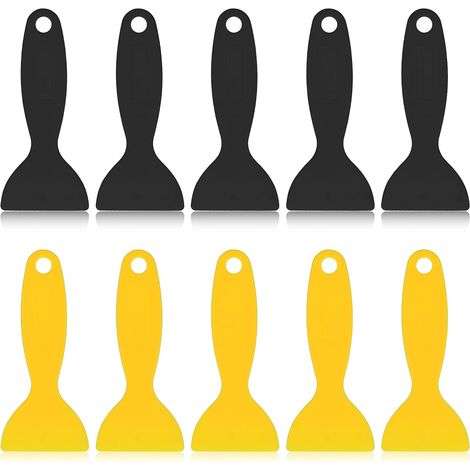 Juego de 10 espátulas de plástico, espátula impresa en 3D, raspador, removedor de burbujas, herramienta, raspador de papel tapiz, espátula para masilla, espátula de plástico para quitar y rellenar rep (1/5)