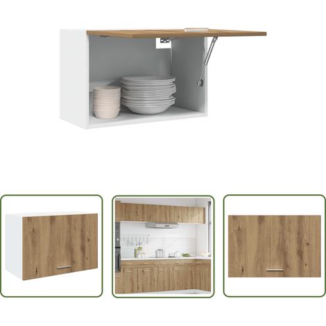 vidaXL Hängeschrank Artisan-Eiche 60x31x40 cm Holzwerkstoff (1/5)