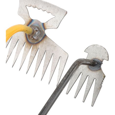 Rastrillo de mano multifuncional para jardín – 4 y 11 púas, acero inoxidable 201 – Ergonómico para desherbar, cavar y aflojar la tierra. (1/5)