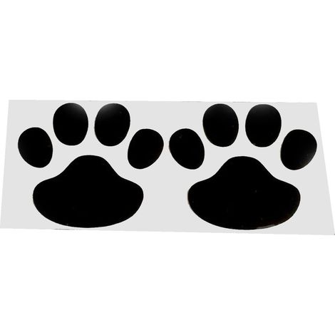 Autocollant universel en PVC avec empreinte de patte de chien, 2 pièces, emblème de voiture, décalcomanie de décoration, accessoires extérieurs noirs (1/5)