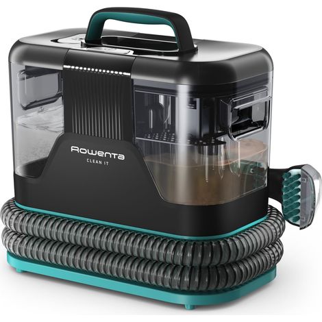 Rowenta Clean It, Lavatappeti Portatile, Lava Tappezzeria per Tappeti, Lava Divani, Auto con Testine Intercambiabili, 3.8 L, Doppio Serbatoio Acqua Pulita/Sporca, Sistema di Auto Pulizia,750 W,IN5020