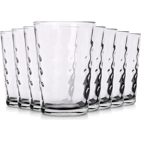 Lot de 8 verres à eau, jus, compote
