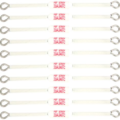 10 fusibles céramiques 250V 20A 90mm 240°C - Bloc de jonction électrique industriel, pièces de rechange pour câblage (1/5)