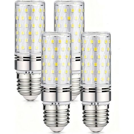 Ampoule LED E27 Blanc Froid 6000K 1600LM, 16W Ampoules LED Équivalent 150W Lampe Halogène, AC 220-240V, Non-dimmable, Gros culot à vis E27 Maïs LED, Lot de 4 [Classe énergétique F]-