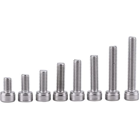 Assortiment de boulons et écrous M5 à six pans creux en acier inoxydable SS304 (tête cylindrique) (1/5)