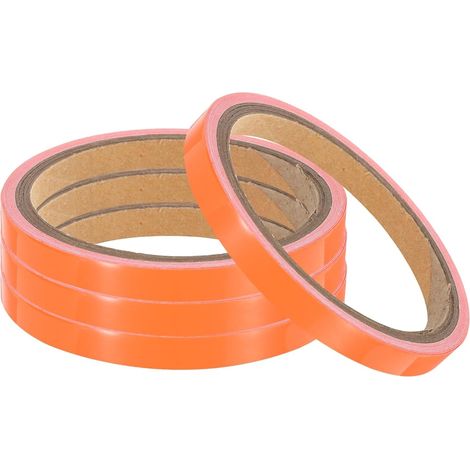 Sourcing Map - Lot de 4 rouleaux ruban adhésif fluorescent phosphorescent, 0,8 cm x 3 m, pour (1/5)
