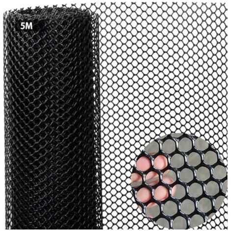 BUNTHAUS Clôture en plastique pour jardin (40 cm x 5 m, noir) (1/5)