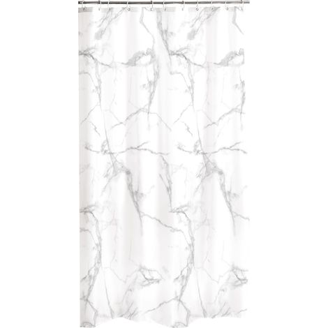 Rideau de douche avec crochets 180 x 200 cm Marbre