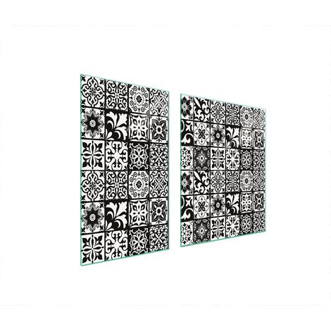 Assiette en verre et planche à découper mosaïque 100x52 (1/5)