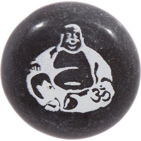 Pierre Bouddha Rieur noir par Jack Evans