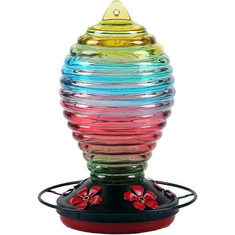 Abreuvoir et mangeoire à oiseaux colorés pour l'extérieur - (1/5)