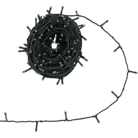 Guirlande lumineuse d'extérieur 20 m 267 LED blanc froid fil vert 13 fonctions avec minuteur sur secteur - Feeric lights & christmas (1/5)