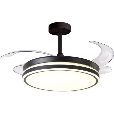 Ventilador DC RODAS negro 72W LED 108cm