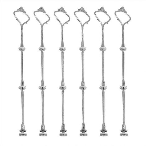 Set mit 6 Befestigungsteilen für 3-stöckige Tortenständer (silber) (1/5)