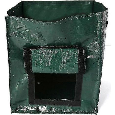 Sac de plantation carré en PE - Vert 35x35x40cm 7 gallons