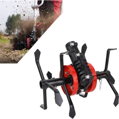 Zoternen Débroussailleuse Roue d'herbe Sol Desserrer Tête Mini Motoculteur Roue de Labour Profond pour Cultivateur de Motoculteur de Jardin ,28mm 9 Dents (1/5)