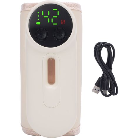 Chauffe-biberon avec veilleuse, chauffage rapide et longue durée, batterie rechargeable 8000 mAh, affichage précis de la température, pour biberons de 70 mm. (1/5)