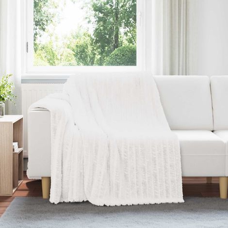 Wohndecken 6 pcs Weiß 200 x 150 cm Fleece