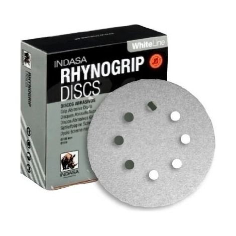 INDASA Rhynogrip Disque abrasif blanc 125/8H P240 - INDASA Rhynogrip Disque abrasif blanc 125/8H P240