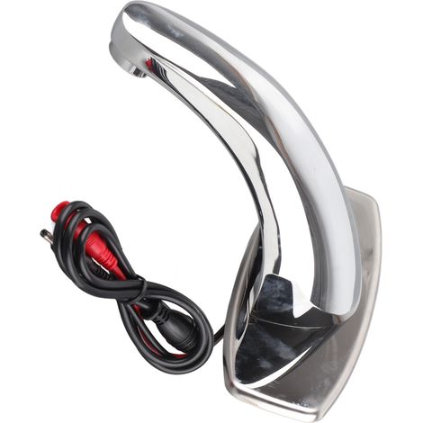Grifo de lavabo infrarrojo sin contacto con unidad de control y manguera flexible – carcasa cromada y de cobre, fácil instalación, alcance de detección automática de hasta 30 cm. (1/5)